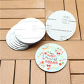 MDFSUB Cork Back Circle Sublimation MDF Cork Back Coaster Round 95x95mm Glossy White Blank Sublimation MDF Coaster for Drink