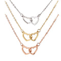 Factory Wholesale Stainless Steel Double Heart Jewelry Necklaces for Women