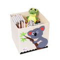 Hot Sale Foldable Pp Board Kids Toys Organizer Cartoon Embroidery Storage Basket Big Capacity 33x33x33 Cm