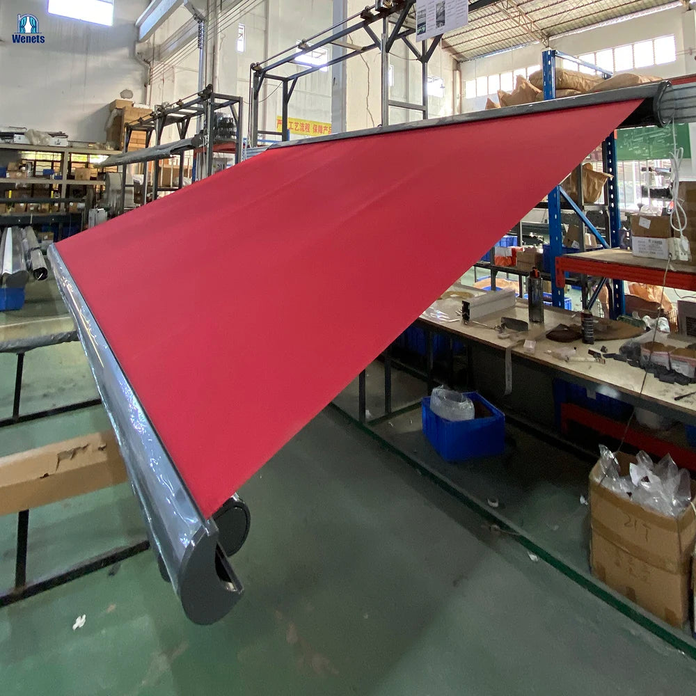 Remote Control Retractable Balcony Awning Outdoor Sunshade Motorized Awning for Patio With Led