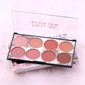 MISS ROSE 8 Colors Blush Palette Face Mineral Pigment Palette Blusher Powder Long Lasting Professional Blush Beauty Makeup