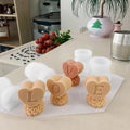 2025 New Design Valentine's Day 3D Rose Flower Love Heart Shape Silicone Candle Mold for Candle Making