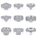 925 Sterling Silver Jewelry Supplier Women Jewelry Wholesale AAA Zircon Rhodium Plating Is Not Easily Oxidized Engagement Ring