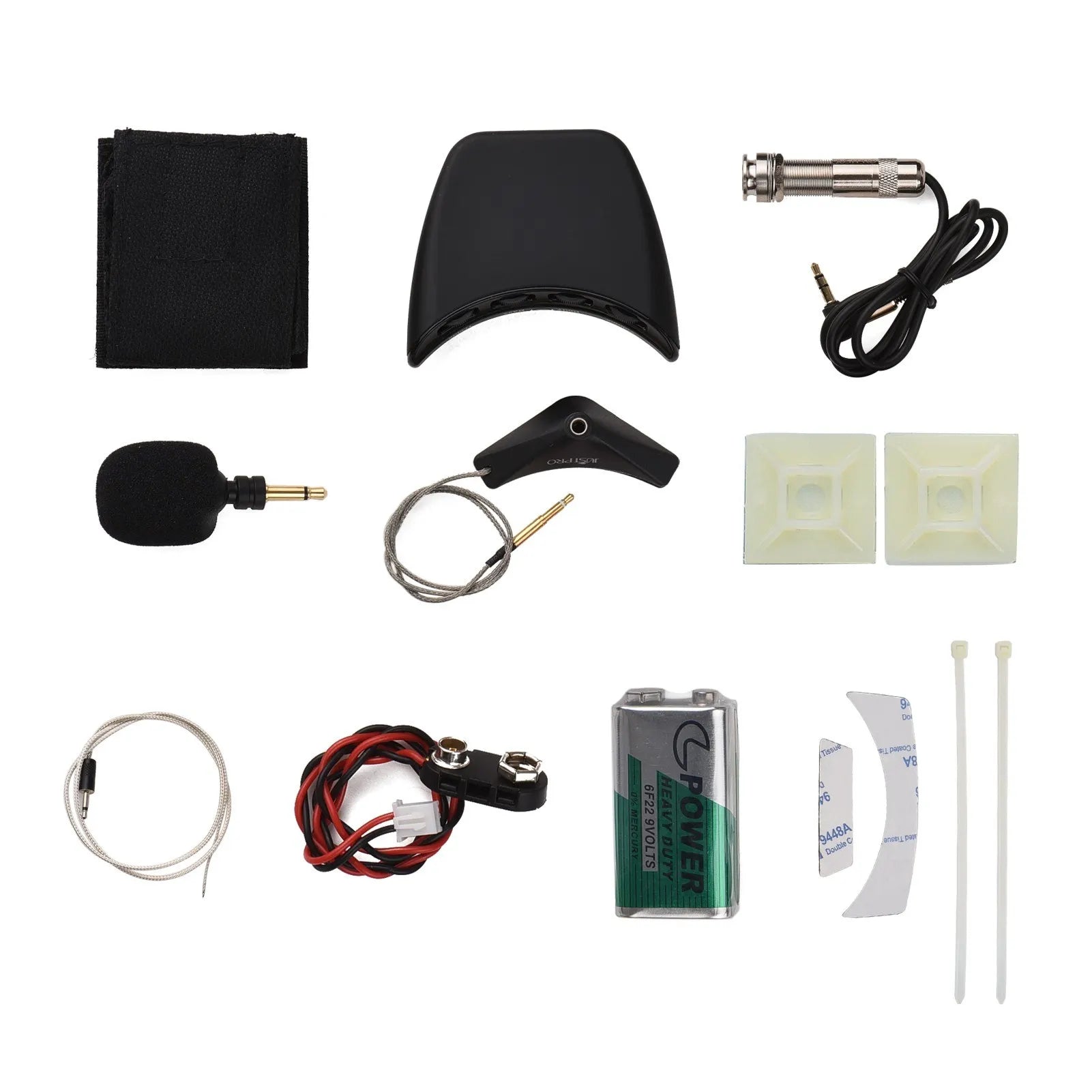 Acoustic Guitar Soundhole Pickup Piezo with Microphone Double Pickup System for Acoustic Folk Guitar