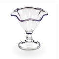 Retro Ins Style PC Ice Cream Cup Restaurant Dessert Commercial Cup Thickened Unbreakable High-foot Pudding Flower Shaped Cup