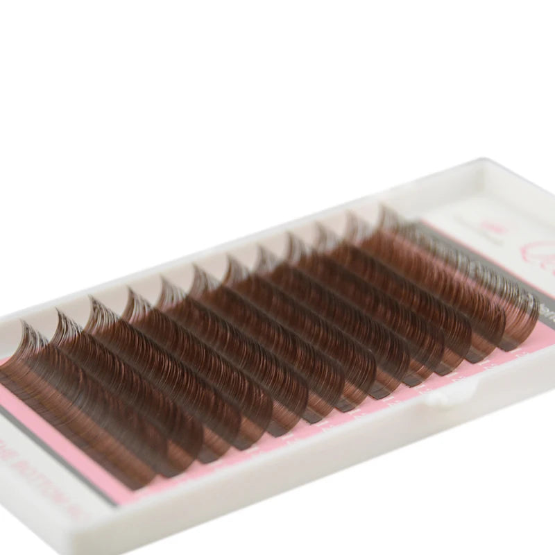 Wholesale Korean Classic 0.15 Eyelash Extensions Brown Cc Curl