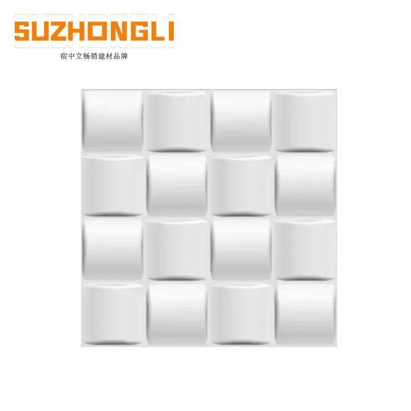 50x50cm Hot Sale in Asia for 3d PVC Wallpaper Luxury Vinyl Tiles 3d PVC Wall Panel
