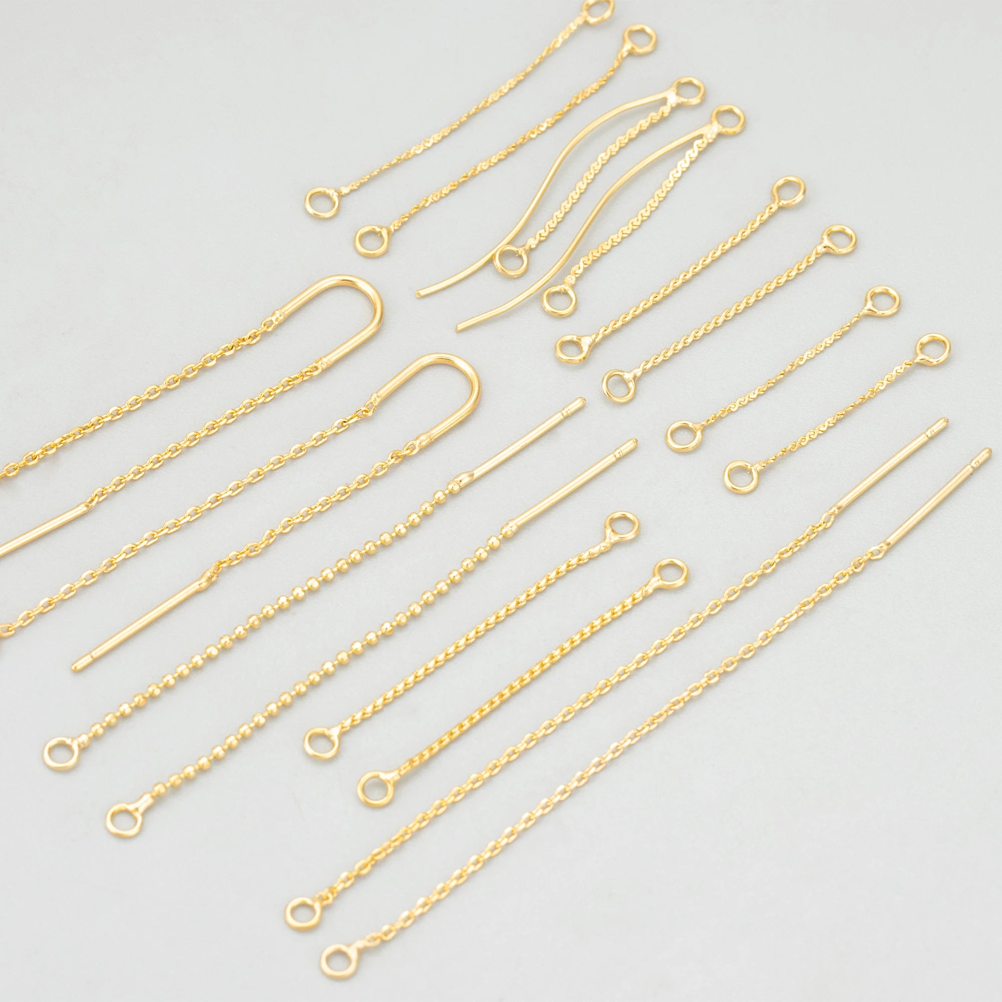 MF66 Jewelry Accessories18k Gold Rhodium Platedcoppernickel Freehand Madediy Earring Linemaking Findings10pcs/lot