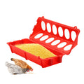 23CM Red Plastic Chicken Feeder Kit  Can Be Connected Wholesale Chicken Feeder with Anti Trampling Design