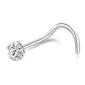 Sample Available Non Tarnish Hypoallergenic Stainless Steel Screw Shape Nose Stud Ring Nostril Nose Piercing Jewelry