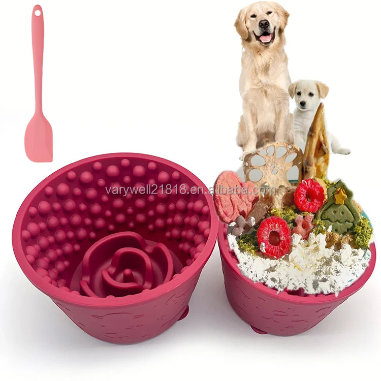 New Design Dog Frozen Interactive BPA-Free Silicone Lick Dog Slow Feeder Bowl for Dogs
