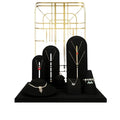 Luxury custom metal jewelry showcase props fashion high end jewellery set display stands