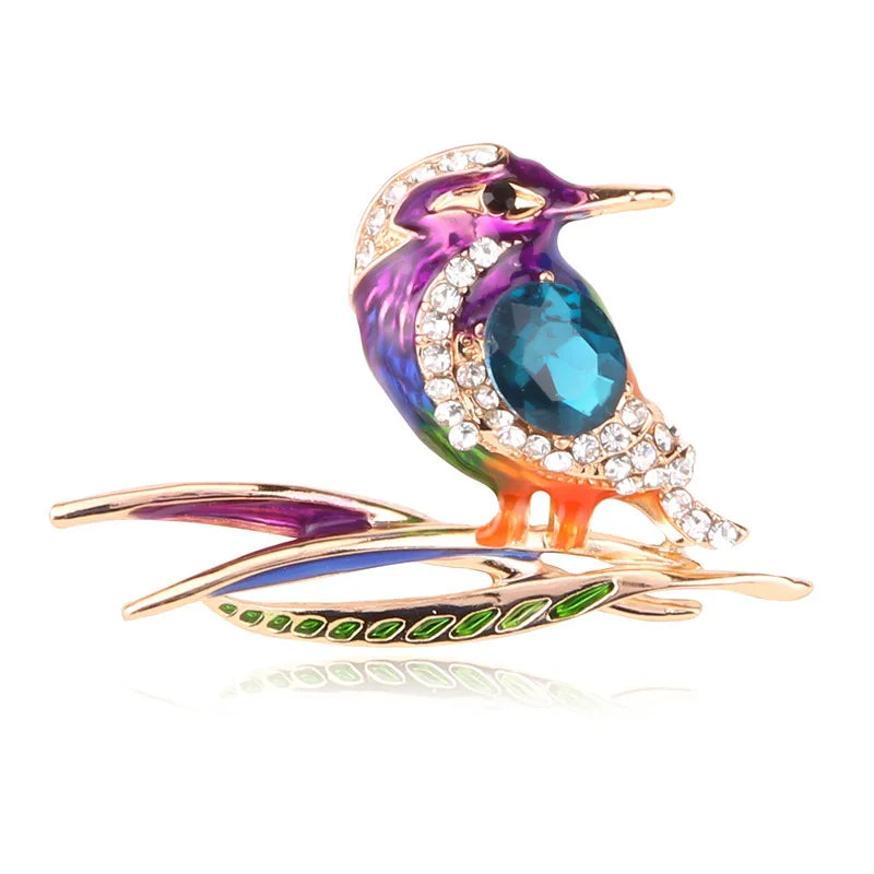 Luxury Bird Brooch Pin Crystal Animal Brooch for Party Wedding Decoration