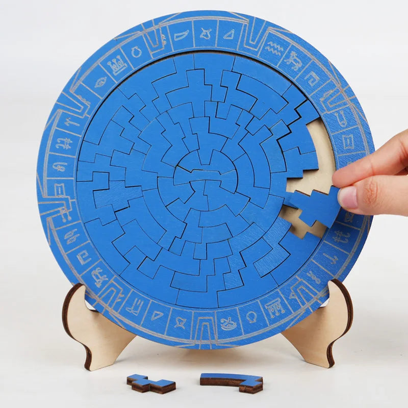 Hot Selling Unique Shape Wooden Jigsaw Puzzle Game 3D Kids Educational Toy for Early Learning Fun Puzzle Play