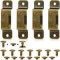 4Pcs Small Metal Tape Measure Holder Clip Bronze Measuring Belt Holder Measure Holster with Rivets for Drill Leather Pocket Tool