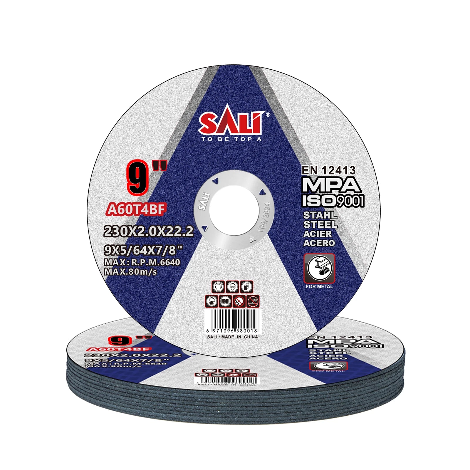 Wholesale 9 Inch Metal Cutting Disc 230*2*22.2mm Aluminum Oxide Abrasive Tool OEM/ODM/OBM Customizable High Efficiency Max RPM