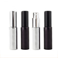 Custom logo Empty 30ml UV Black Silver Colored Cylinder Fine Mist Glass Spray Slim Fancy Perfume Bottle
