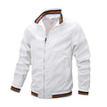 JiFeng Custom Men's Jacket 2022 New Solid Color Plush Jacket Spring and Autumn Handsome Casual Jacket