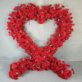 GJ-HR902 2.4 Meter Height Heart Flower Arch Red Heart Flower Arch for Wedding Decoration