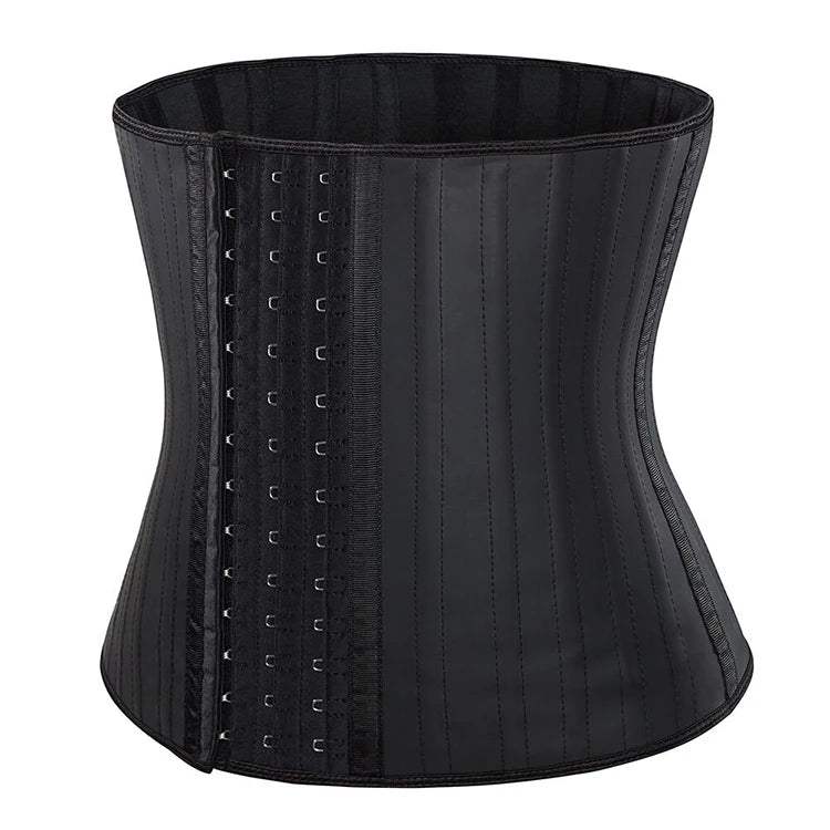 Height 11.61" Women Underbust Latex Sport Girdle 25 Steel Bones Slimming Corset Workout Body Shaper Waist Trainer With Hooks