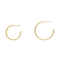 Fashion Jewelry Gold Filled 3/4 C Shaped Hoop Post Earrings Wholesale for Womens