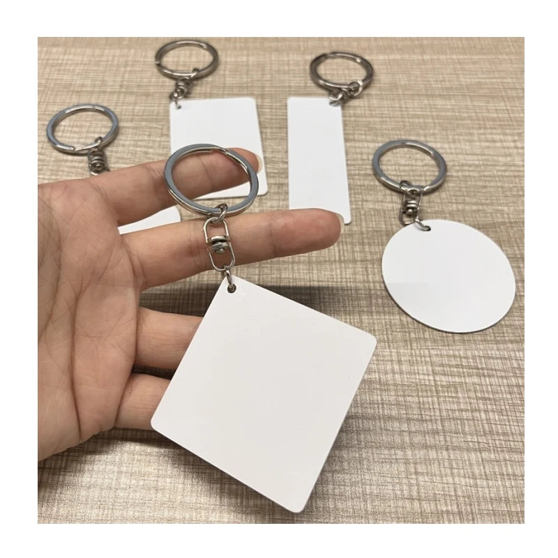 Source Factory Souvenir Gift Custom Shape/Size Sublimation Printing Double-Sided Aluminum Keychains