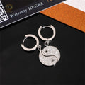 High Quality Fashion Ying Yang Drop Charm Earrings 925 Silver Moissanite Hoop Diamond Earring