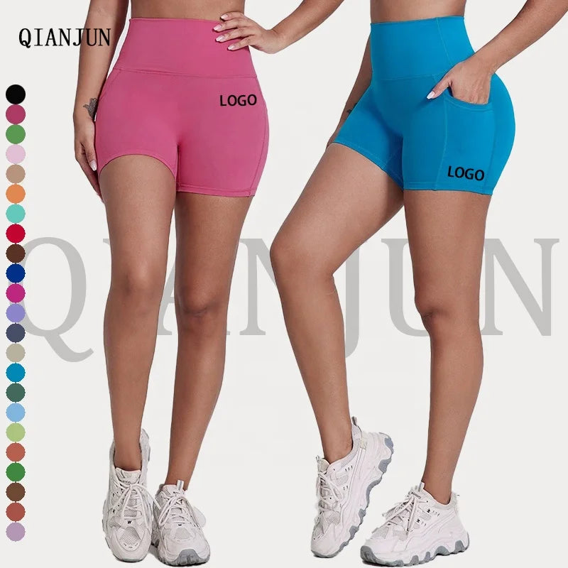 High Waist Gym Workout Scrunch Butt Lifting Yoga Shorts Spandex/Nylon Leggings for Women Sportswear Biker Shorts Tights Feature