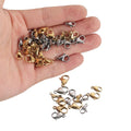 Wholesale 9-12 mm Stainless Steel PVD 18k Gold Plating Lobster Clasp Necklace Cord Ends Jewelry Making Components