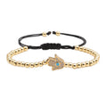 Hand-woven Copper Micro-inlaid Zircon Adjustable Palm of Fatima Evil Eye Bracelet