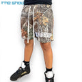 All Over Sublimation Print Summer Real Tree Printed Camouflage Mesh Shorts  Custom Plus Size Running Men Camo Mesh Shorts