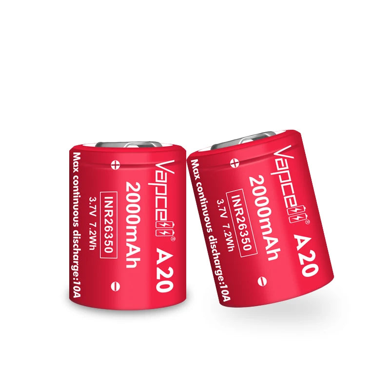 New 26350 10A Rechargeable Lithium Batteries Vapcell INR26350 200mah A20 3.6V for Power Tool 26650 Flashlight Cells
