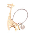Custom Logo Giraffe Stag Key Chain 3d Metal  Keychain Anime Cute Animal Stuffed Giraffe Plush Keychain Giraffe Keychain