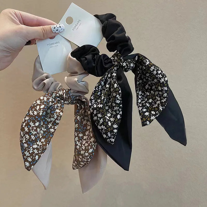 Retro Elegant Headband Fashion Women Simple Personality Bow Knot Winding Hair Rope Band Design Girls Hair Accessories