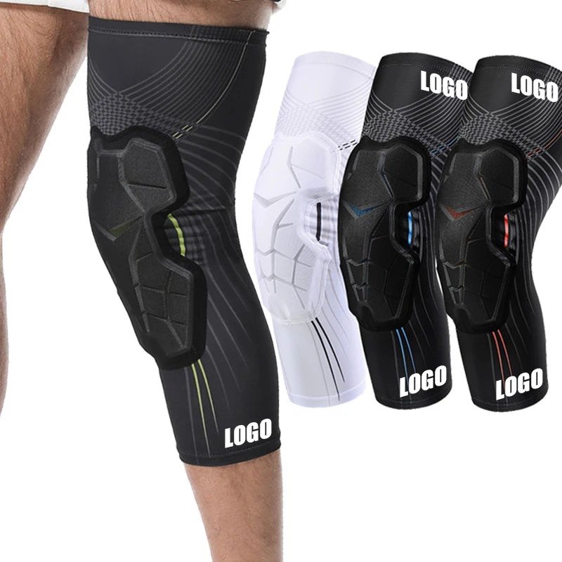 Custom Compression Safety Knee Brace Protectors Guard Youth Mens Antislip Outdoor Basketball Knee Sleeve Basketball Knee Pads