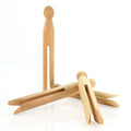 Unfinished Wooden Rectangle Clothespins Peg Doll Pins Food Bag Clips Seal Pour Food Storage Milk Tea Coffee Bag Clip