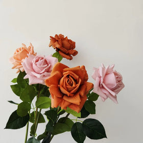 Decorative Real Touch Rose Artificial Flowers Single Bulk Silk White Roses Latex Real Touch Flower Artificial for Wedding Decor