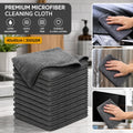 Hot Selling 40*40cm 300gsm Gray Warp Knitted Microfiber Cleaning Cloth Quick-Dry Car Kitchen Towels