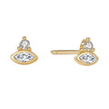 Latest Design 18k 14k Gold Vermeil Jewelry Wholesale 925 Sterling Silver Zirconia Stud Earrings for Women