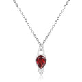 OL0875 Abiding Fine Jewelry Custom Classic Designs 925 Sterling Silver Natural Red Garnet Gemstone Women Necklace