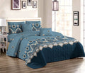 2022 New Design Floral Plaid Quilt Set Queen/King/Twin Size Christmas Home Use Microfiber Bedspreads
