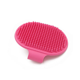 ZMaker Rubber Dog Grooming Brush Pet Washing Comb Tool with Adjustable Ring Handle