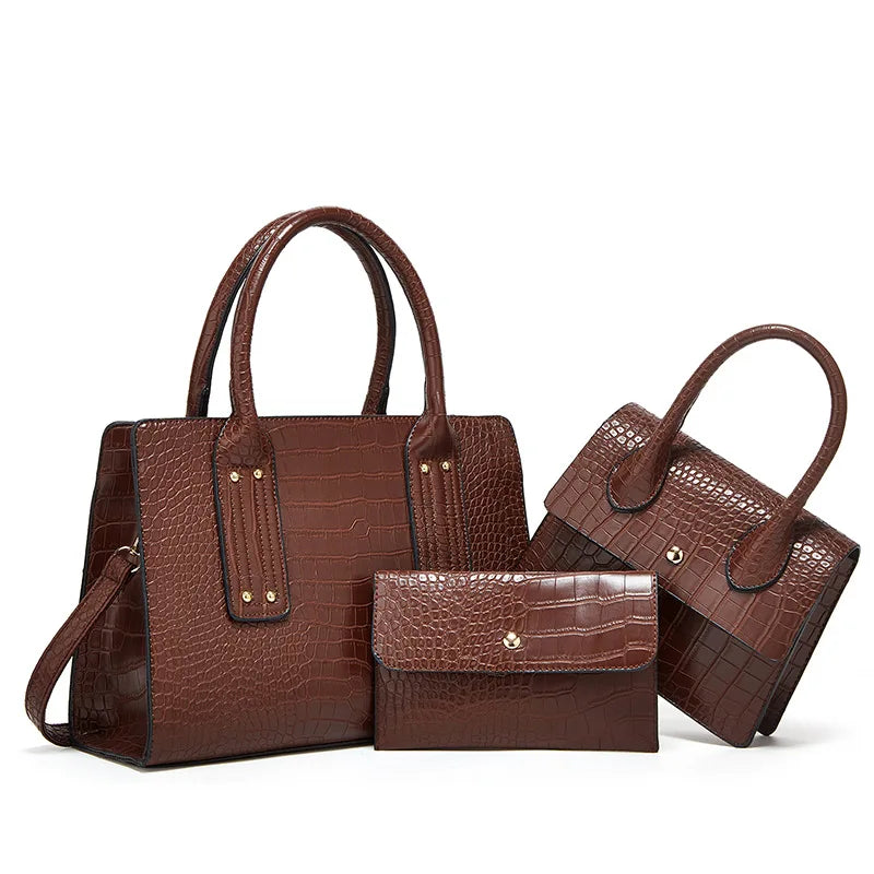 The New Mother-and-child Bag Embossed Texture Women's Bag Is Worn Crossbody on One Shoulder