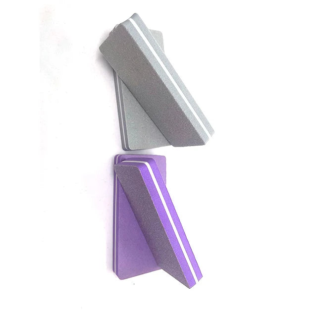 FREE SHIPPING Wholesale Double Side Disposable EVA Sponge Nail Buffer Nail Art Half Moon Soft Manicure Nail File Custom Logo