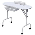 Cheap Foldable Salon Furniture White Manicure Desk Nail Table