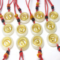 Christmas Chinese New Year a Grade 24k Gold Plated Jade Twelve Chinese Zodiac Signs Pendant Necklace Jewelry