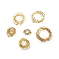 DIY Jewelry Making Gold Plated Ear Wires Connector Size 15mm 20mm 25mm 30mm 35mm 40mm Stainless Steel Stud Findings for Earrings