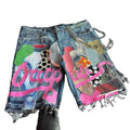 YSJY Streetwear Summer Stonewashed Shorts Men Custom Jeans Vintage Pour Hommes Applique Jorts