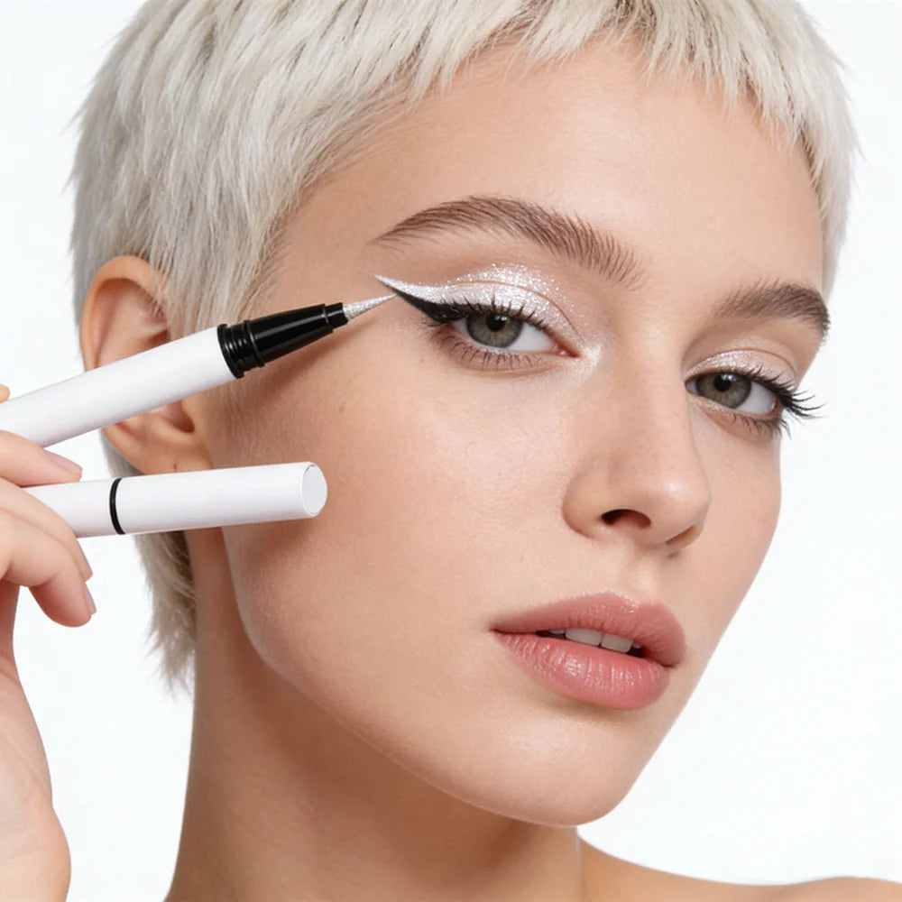 Custom Logo Vegan Eyeliner Pen Long-Lasting Matte and Waterproof Shimmer Liquid Eye Liner Pencil Mineral Gel for Daily Makeup