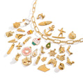 MC215 Wholesale Stainless Steel 18K Gold Ocean Series Charm Star Fish Pendant DIY Bracelet Necklace Fashion Pendant Accessories